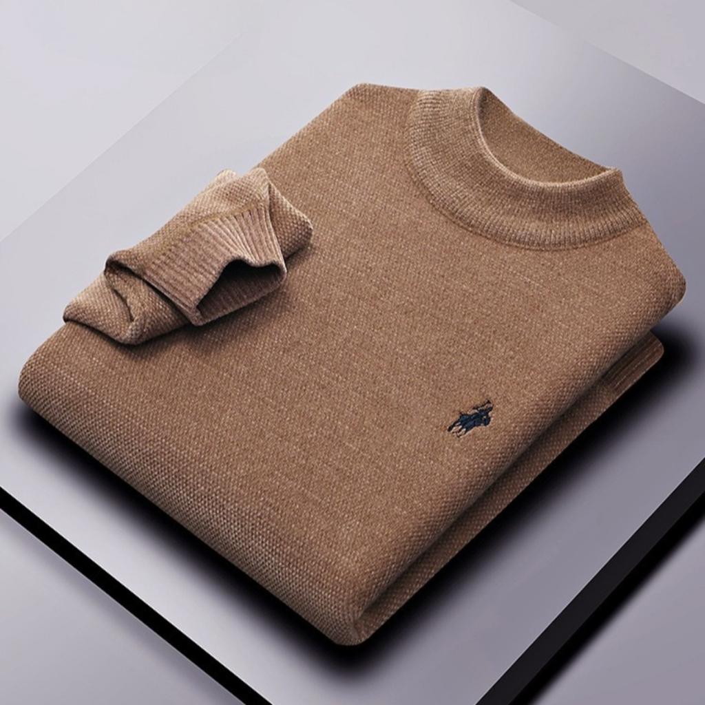 STORN High End Brand Velvet Sweater Men's New Designer Fashion Embroidery Winter Thick Warm Round Neck Knitted Pullover