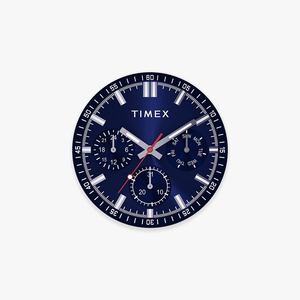 TIMEX Мужские часы Western из нержавеющей стали с синим циферблатом 45 мм TW2Y22700