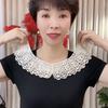 Bead Lace Fake Collar Hollowed Out Kapok Silk Shawl Summer Sun Protection Versatile Vest Shoulder Scarf Decoration