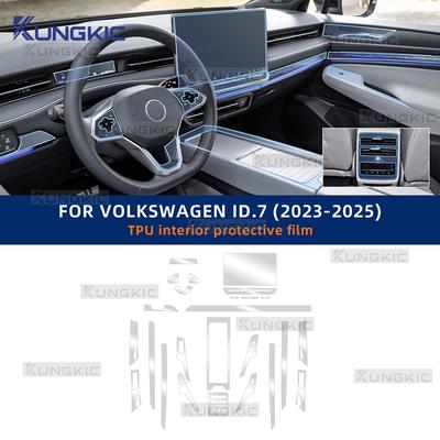 Пленка TPU для VW Volkswagen ID.7 2024 2025 Панель центральной консоли Навигационный экран TPU Защитная пленка для интерьера Защита от царапин
