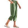 Женские укороченные брюки Stralght Pants With Pockets Lightweight Caual Loose Trousers