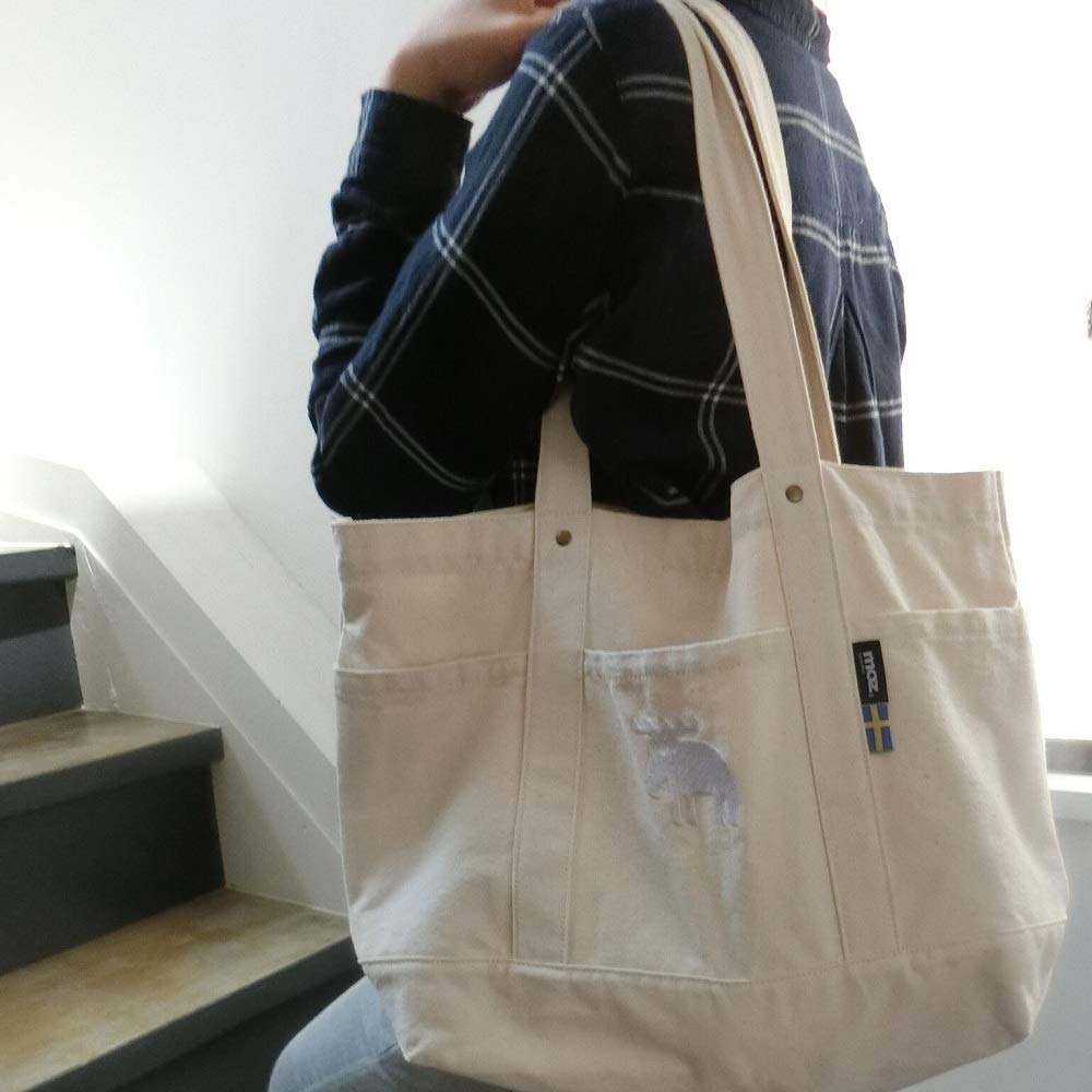 Стильная холщовая сумка-тоут FARG & FORM, натуральный цвет, большая, от moz Nordic Brand FARG & FORM