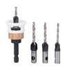 Countersink Drill Bit Set 4 Flute Aluminium Alloy Adjustable Depth Countersink Wood Drill Bit Set