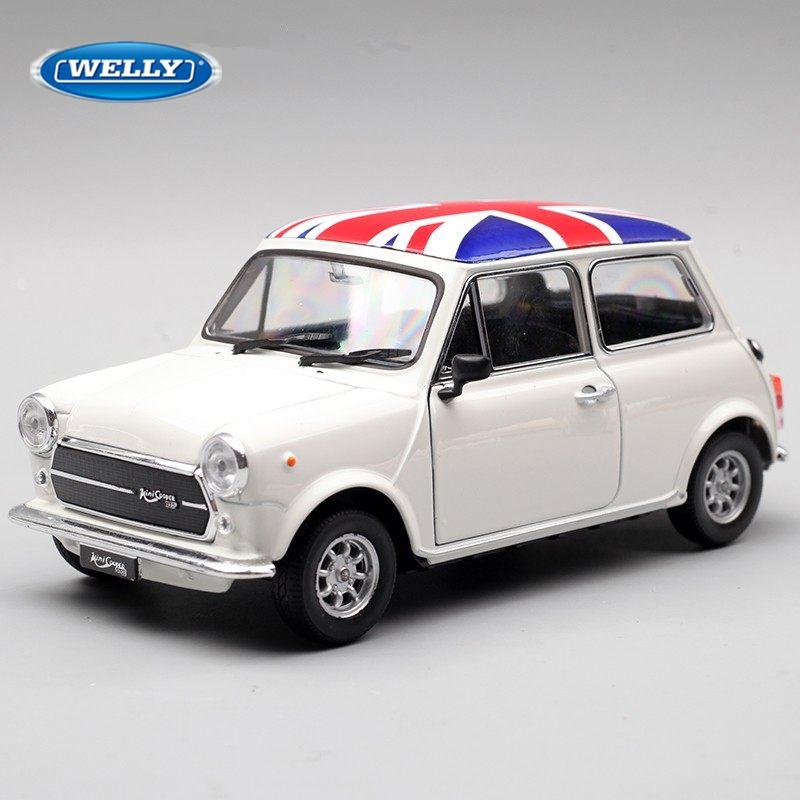 Welly 1/24 MINI COOPER 1300 Модель автомобиля из сплава Литой металл Классический Мини Автомобиль Модель Транспортного средства Симуляция Коллекция Детская Игрушка Подарок