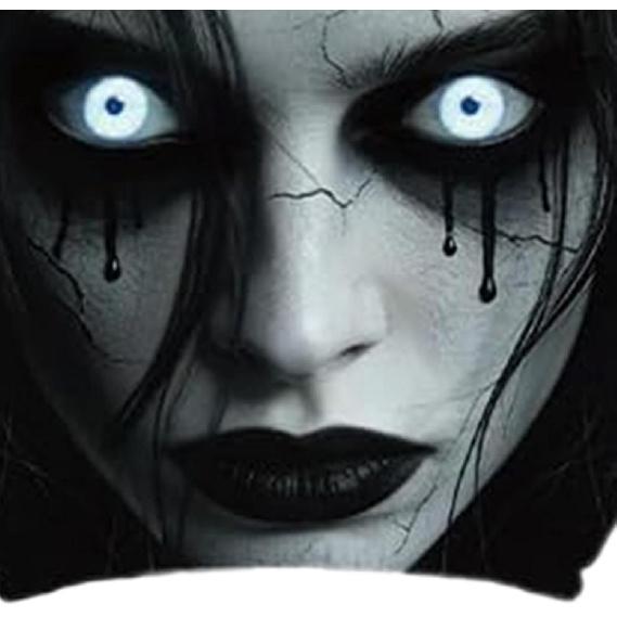 2PCS Ghost Headrest Covers for Car, 26x28cm Scary Face Printing | Auto Seat Cover, Breathable Polyester Spooky Ghost Face Auto Seat Protector,