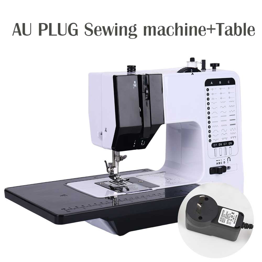 Sewing Machine Portable Handy Mini Replaceable Presser Foot 40 Stitches Overlock Knitting Start Button Electrec With Pedal Table
