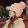 Lamb Wool Thermal Cap Women's Winter Thickened Baseball Cap Cold Cycling Plush Ear Protectors
