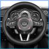 Для Mazda 6 3 CX5 5 2 323 CX7 Demio Atenza Axela MX30 CX30 CX3 CX9 RX8 RX7 ABS Наклейка на центр рулевого колеса автомобиля Аксессуары