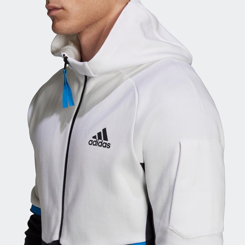 adidas Повседневная спортивная куртка с капюшоном, мужская верхняя одежда, многоцветная HC5490