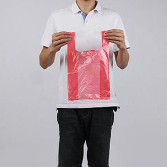 100 шт. Пакеты для покупок в продуктовых магазинах, большая вместимость, прочные, выдерживающие нагрузку, одноразовые мусорные пакеты с усиленными ручками