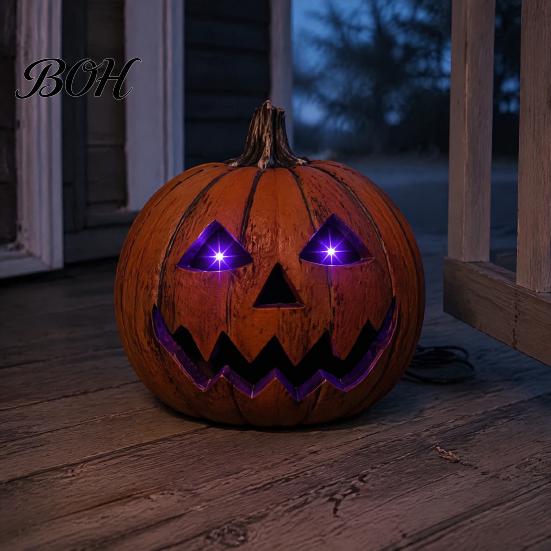 Indoor Outdoor Festive Decor 6Pcs Halloween LED Glowing Eyes with Timer And Remote, Light Up Purple for Pumpkins Skeleton Eyes, Horror DIY Masques,