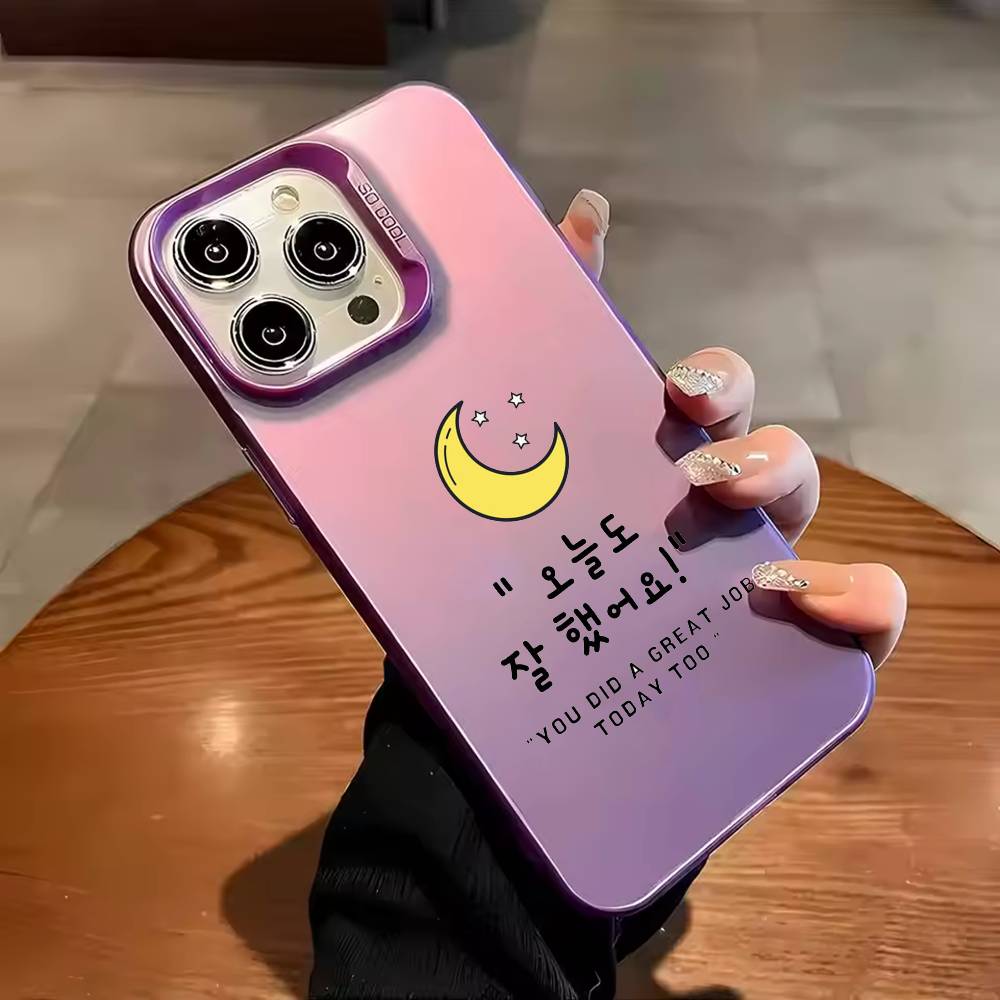 Ins Корейский Простой Текст Чехол для Телефона для iPhone 17,16,15,14,13,12,11,Pro Max,Plus Конфетный Серебристый Чехол