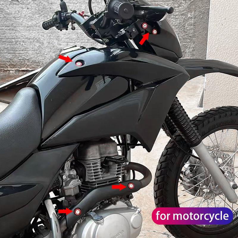 10Pcs M6 Car Modified Hex Fasteners Fender Washer Bumper Engine Concave Screws Car-styling Parts