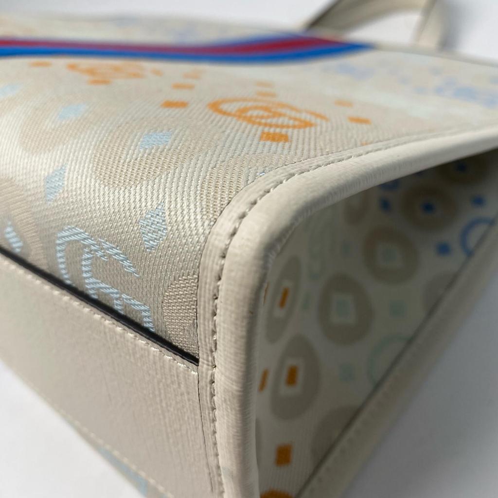 Used GUCCITote Bag white GG canvas Women