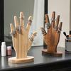 Jewelry Stand Finger Hand Display Holder Sturdy Construction High Stability Multipurpose Decorative Wooden Hand Form Jewelry Display Rack