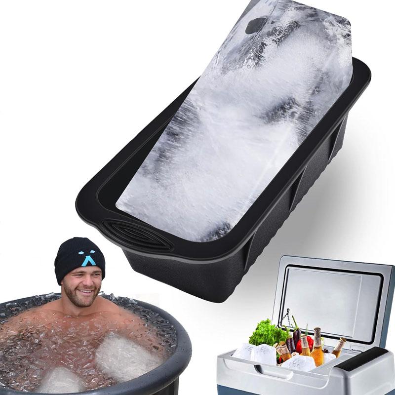 Очень большие формы для кубиков льда, 4 шт. больших форм для изготовления кубиков льда, ледяные кирпичи, многоразовый силиконовый поддон для больших кубиков льда