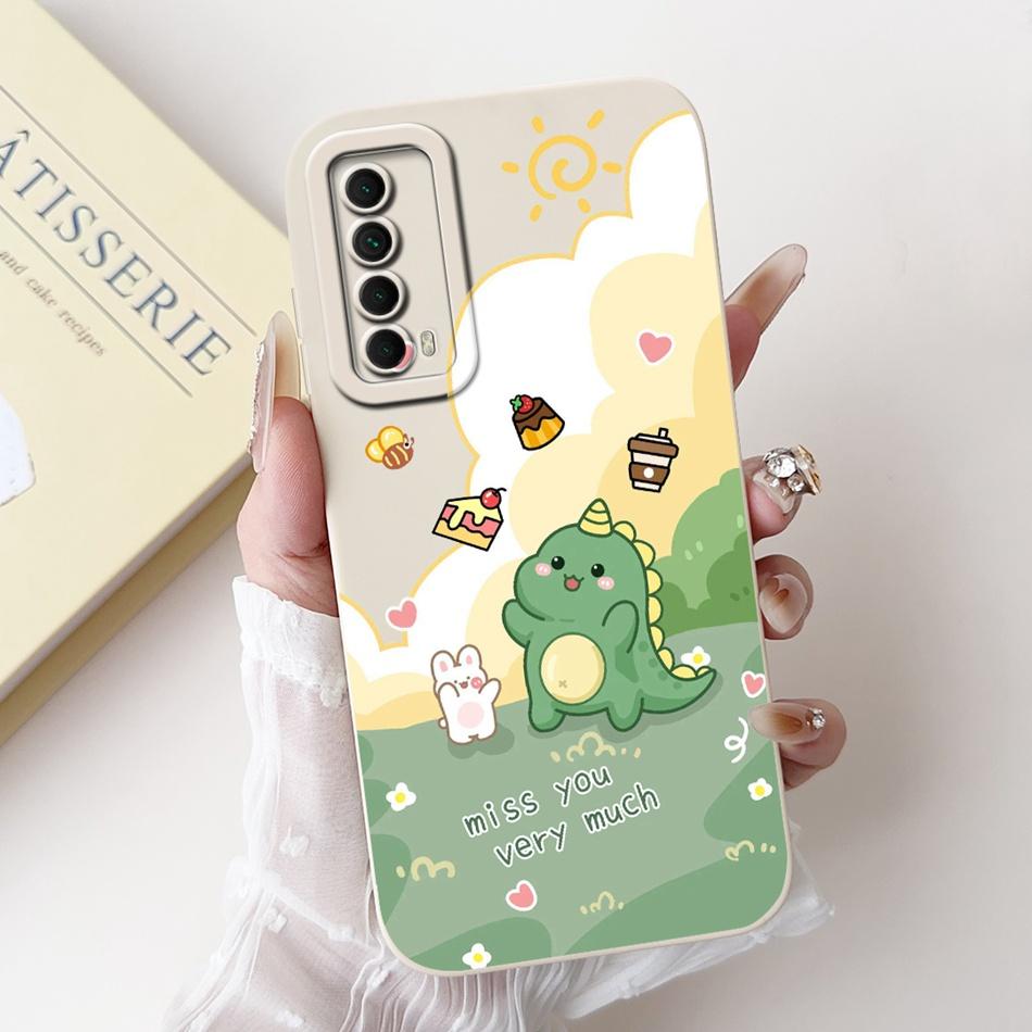 For Huawei P Smart 2021 Case Huawei Y7a PPA-LX3 PPA-LX2 PPA-LX3 Cute Panda Rabbit Soft Silicone Shockproof Phone Cases