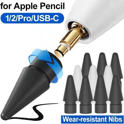 Сменные наконечники для Apple Pencil 1-го и 2-го поколений iPencil Гладкие запасные наконечники для стилуса iPad Pro Pencil 1/2 Тонкий наконечник