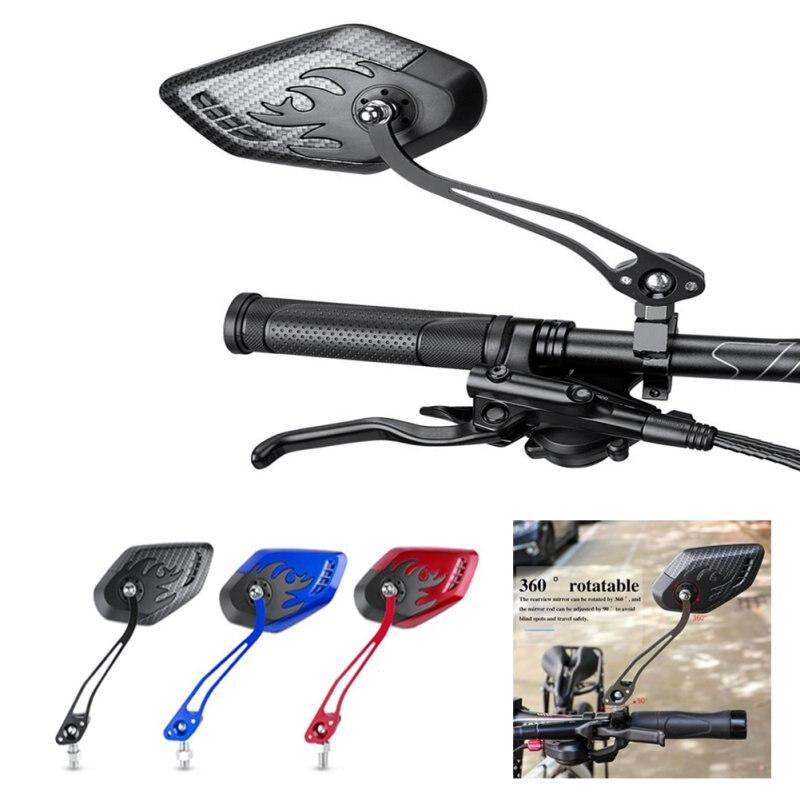 1 Pair Bicycle Rear Bike Handlebar End Mirror MTB Side Safety View Mirror Road Cycling Flexible Rearvi