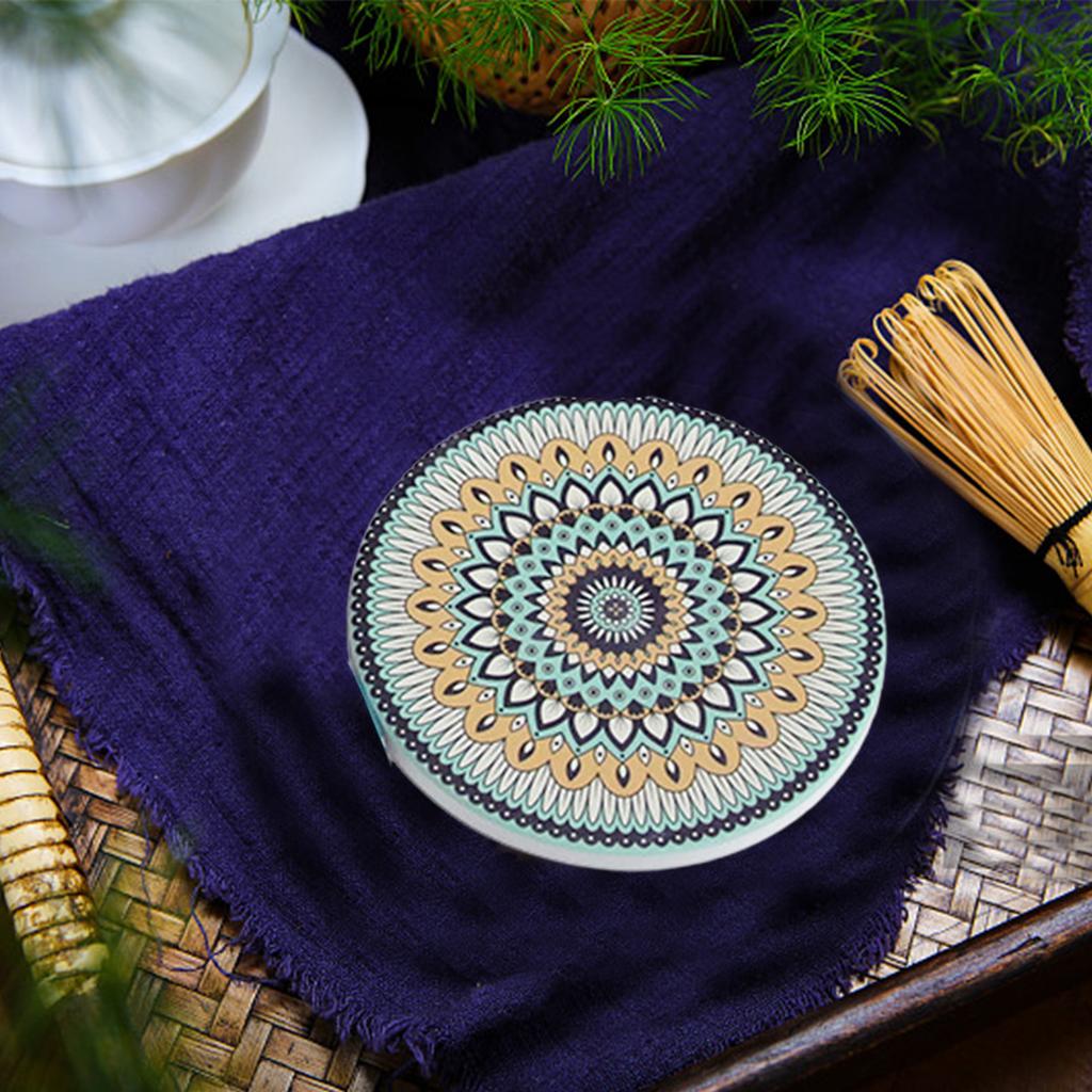 6 шт./компл. цветная круглая керамическая подставка под кофейный напиток чай чашка коврик для столовых приборов праздничный креативный коврик для стола в виде мандалы украшение 10 см