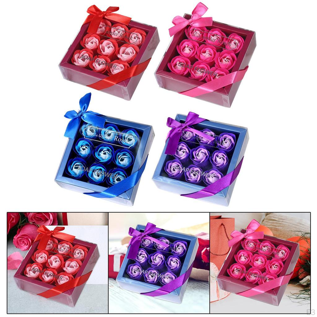 Набор мыльных роз ручной работы в подарочной коробке На годовщину Мягкое прикосновение День святого Валентина для