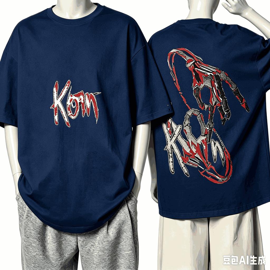 Korn Для Подарка Фанатам Футболка Унисекс Унисекс Харадзюку Оверсайз Унисекс С Коротким Рукавом Уличный Стиль Высокое Качество Для Пар Дышащая Классическая
