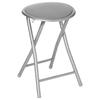 Atmosphera "Elisa" PVC Folding Stool - Grey - Pack of 1