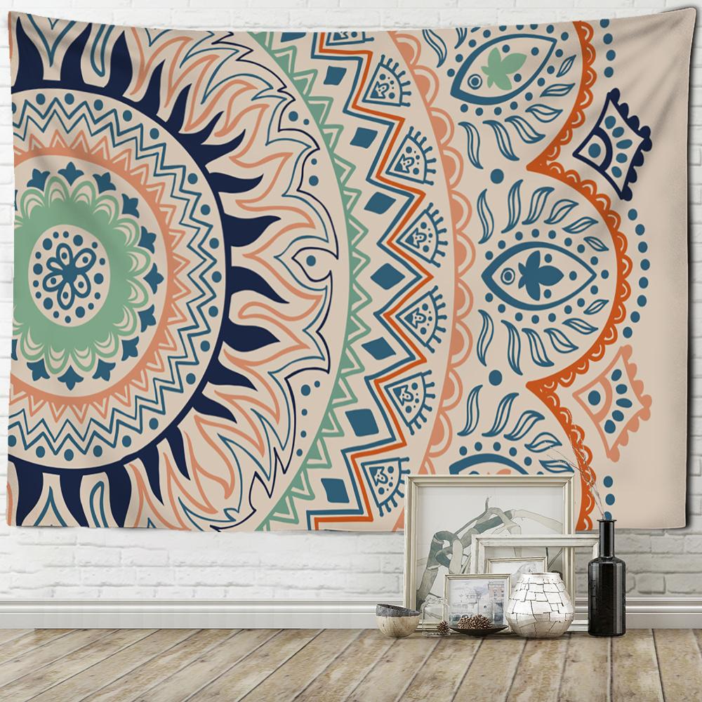 Половина мандалы простой настенный гобелен в стиле бохо эстетическая комната искусство психоделическое колдовство хиппи домашний декор