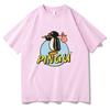 Pingu Классический Логотип Натуральная Футболка Женская Мужская Круглый Вырез Пингвин Футболка Одежда в Стиле Харадзюку Классическая Удобная Шикарная Одежда Y2K