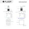 FLEOR Guitar Short Split Shaft Tone and Volume Guitar Pack of 4 A500K+B500K Push-Pull Pots, 18-Spline Potentiometers,
