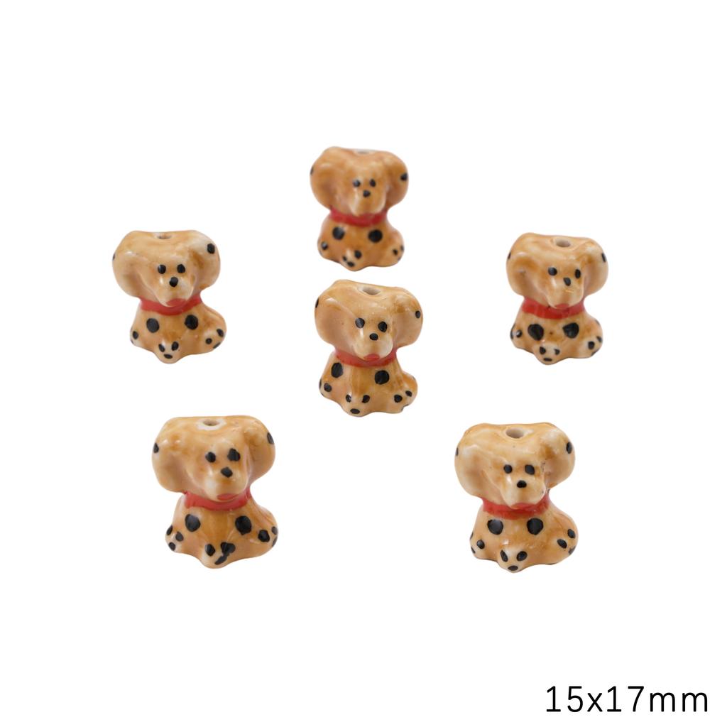 Керамические расписные бусины Собака Лиса Интервальные Рассыпные бусины для DIY Браслетов Ожерелий Изготовления Ювелирных Изделий
