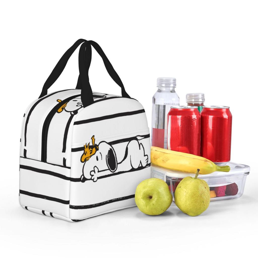 Cute Dog Pattern Insulated Lunch Bag Portable Thermal Tote For Work Picnic Meal Container