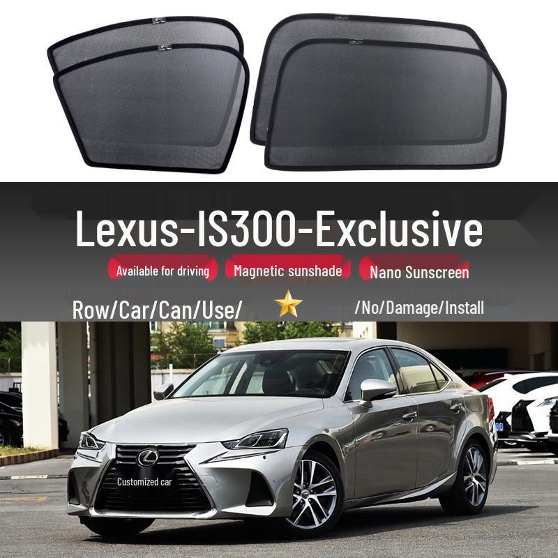 Солнцезащитная шторка для Lexus IS300: Магнитная автомобильная шторка-солнцезащита на лобовое и боковые окна.