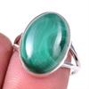 Natural Malachite Gemstone 925 Solid Sterling Silver Jewelry Ring Size 8 a7B59