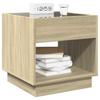 Vidaxl Stolik Nocny Z Led Infinity, Dąb Sonoma, 50X50X50 Cm