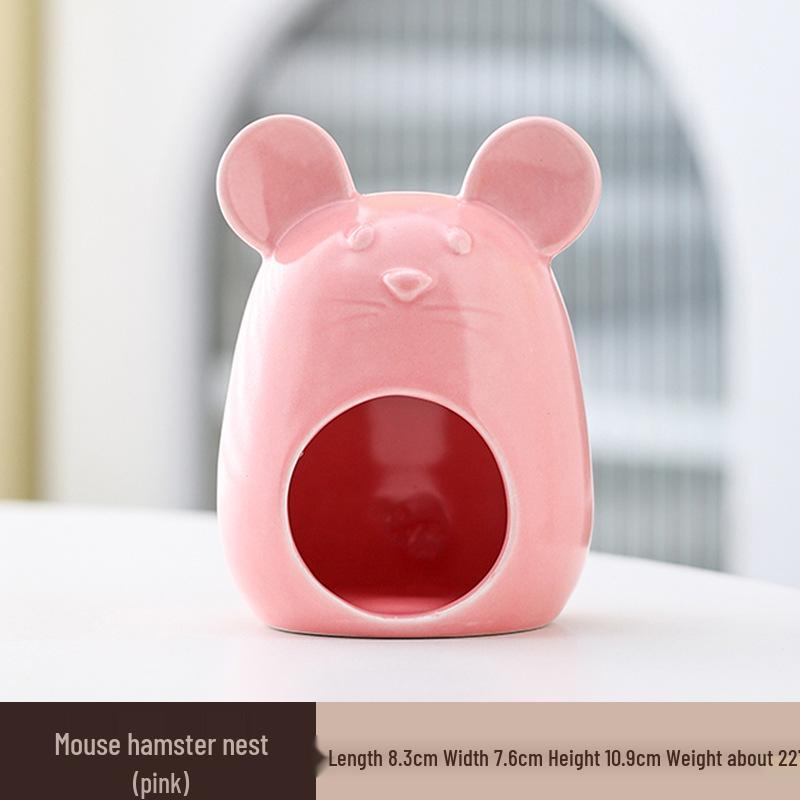 Охлаждающее керамическое убежище для хомяков: Летний приют и игровой домик