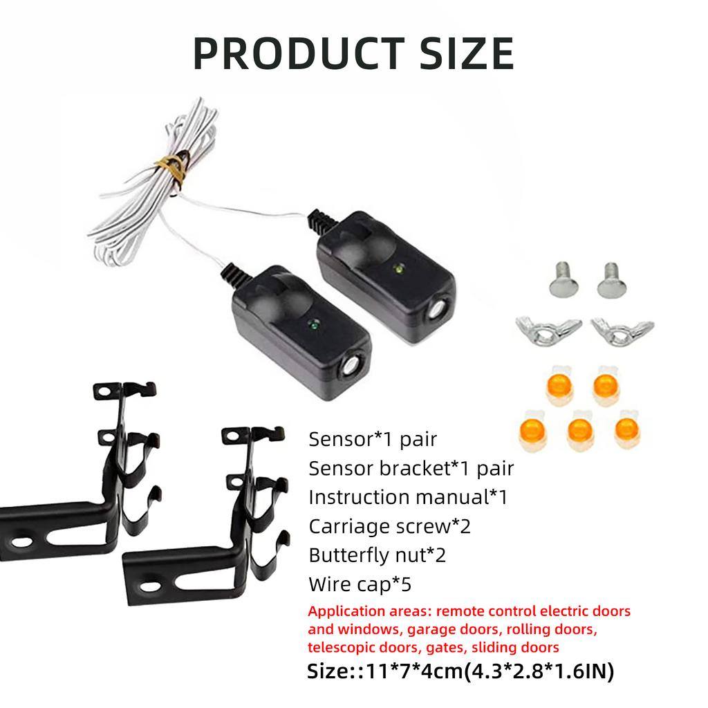 Многофункциональный комплект датчиков безопасности 41A5034 для приводов гаражных ворот, запасные части с кронштейнами, для повседневного использования