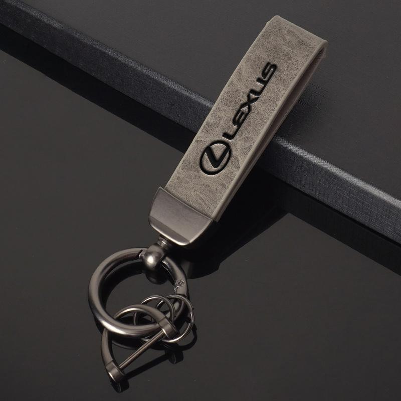 Leather Car Key Ring Keychain Pendant For Lexus LS LC RZ IS350 ES300 GS350 CT200h GX460 LX570 RX500h NX300 UX260 LM Accessories