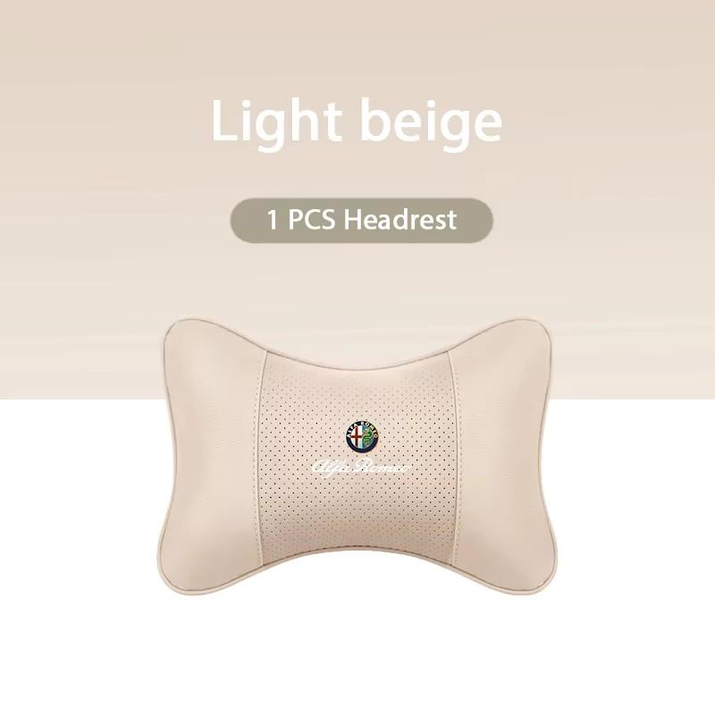 1Pcs Car Headrest Auto Breathable Seat Neck Pillow Accessories For Alfa Romeo Giulia Stelvio Giulietta 156 159 147 Mito Tonale