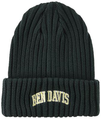 Вязаная шапка с вышивкой Ben Davis College BDW-9500CL_D-GRN