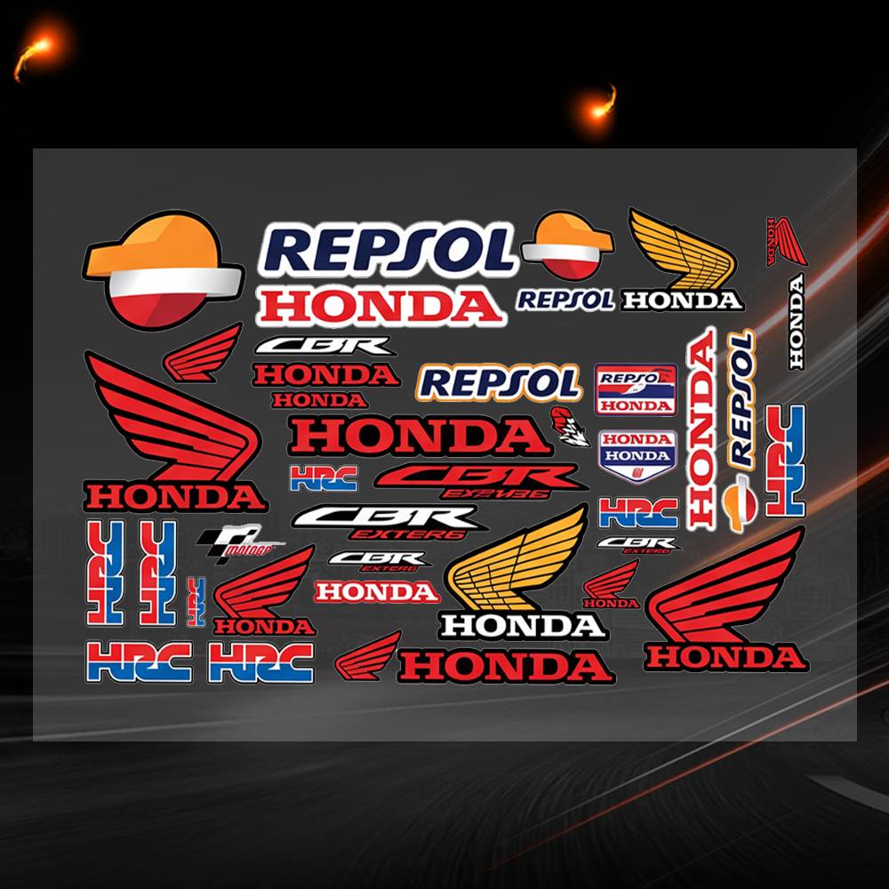 WGLRK1 Honda-hrc Stickers Moto Sticker Auto Body Bumper Windows Motorcycle Laptop Walls Vinyl Decal Car Tuning Accessories