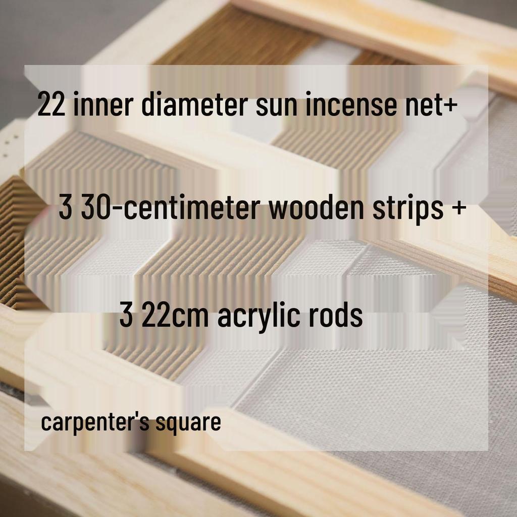 Russian Pine Solid Wood Sun-Drying Incense Tool - Handmade Incense Drying Rack with Compass