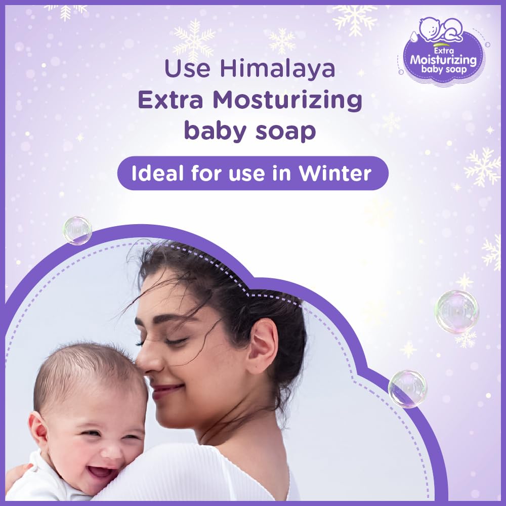 Himalaya Extra Moisturizing Baby Soap 125g Pack of 2 Gentle Hydrating Cleanser for Sensitive Skin