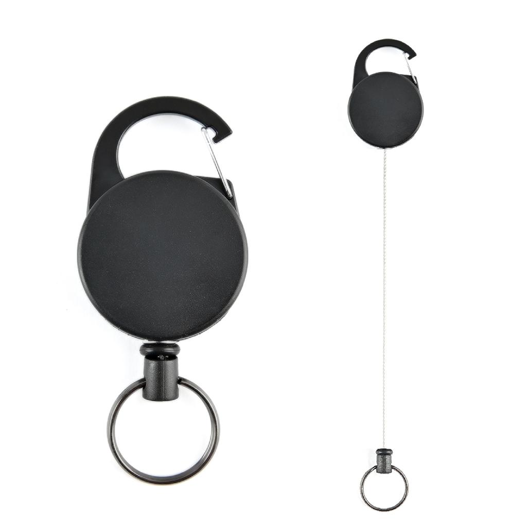 Anti-theft Telescopic Keychain Retractable Hook Keychain Burglar Chain Keyholder Tactical Keyring Accessories 60cm