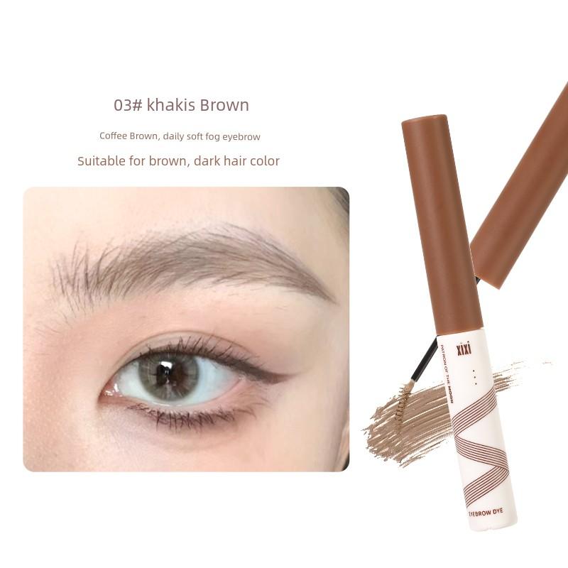Xixi Eyebrow Cream Women's Light Eyebrows Eyebrow Cream Hair-Styling Raincoat Waterproof Long Lasting Fadeless Brown Wild Eyebrow Pencil