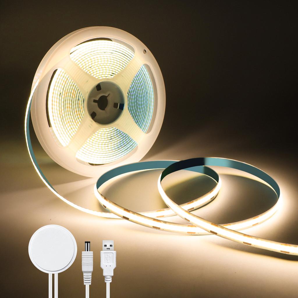 Датчик движения USB 5 В COB светодиодная лента проникает в зеркало, дерево, скрытый корпус, индукционный переключатель, сделай сам, ванная комната, туалет, туалет, макияж, светильники