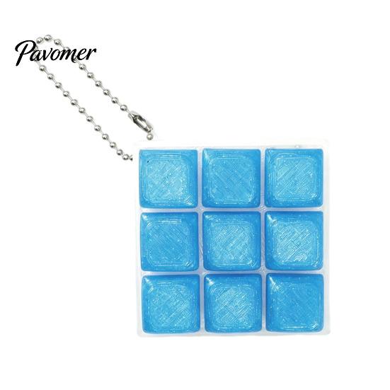 Keyboard Keychain 9-In-1 Fidget Toy with Ball Chain, Stress Relief Push Office Desk Button Finger Clicker Toy, 9-Keys Lightweight Gadget