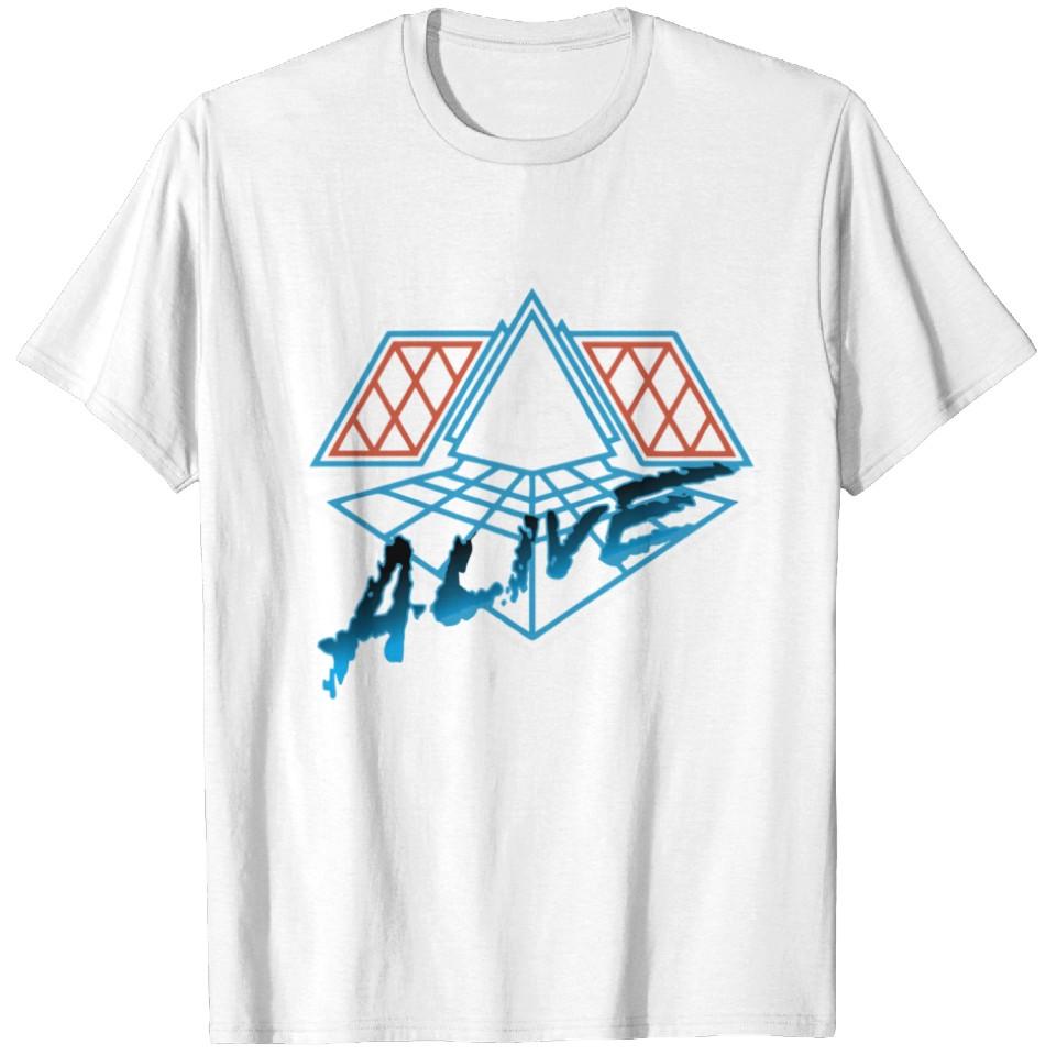 Мерч Daft Punk Alive 2007. Футболки Тяжелая футболка Мужская - Белая