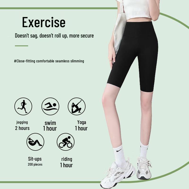 Langsha Women's Summer Thin Cycling Yoga Shorts