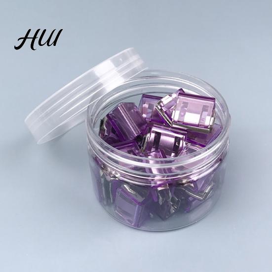 Compact Document Clip Transparent Metal Push Clips with Storage Case Multi-Purpose Binder for Pants Buckle Folder Hem Book Documents Reusable Colorful
